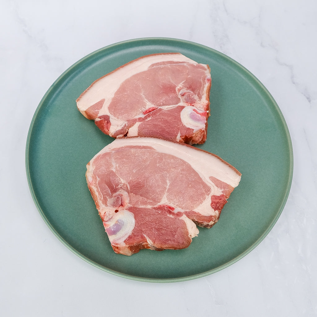 Free Range Pork Loin Chop. Berties Butcher.