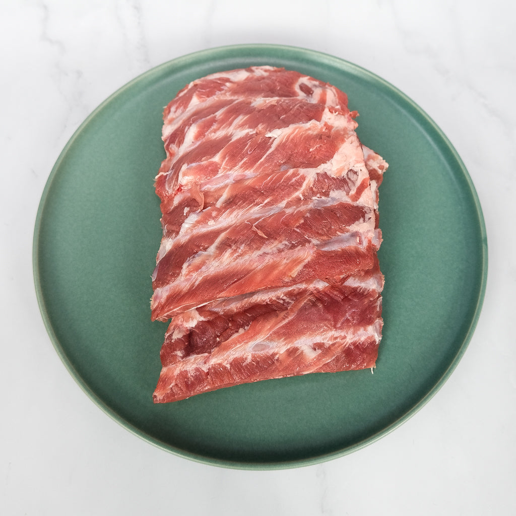Free Range Pork Ribs. Berties Butcher.