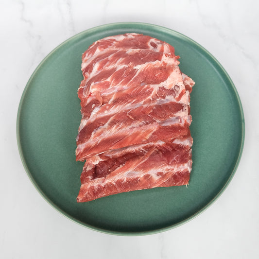 Free Range Pork Ribs. Berties Butcher.